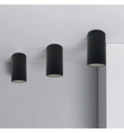 Aluminium Ceiling Light Black - GU10 LED - IP65