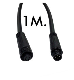 Vattentät anslutningskabel 12V-24V - IP68 - M8 - Hane - Hona