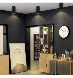 Applique Soffitto Alluminio Nero - GU10 LED - IP65