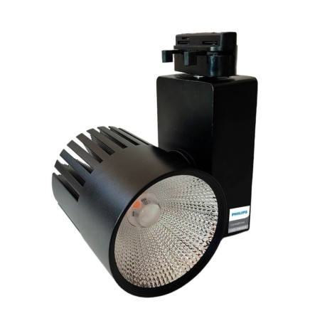 LED Tracklight 40W UPPSALA Black PHILIPS Driver single-phase rails - CRI+98