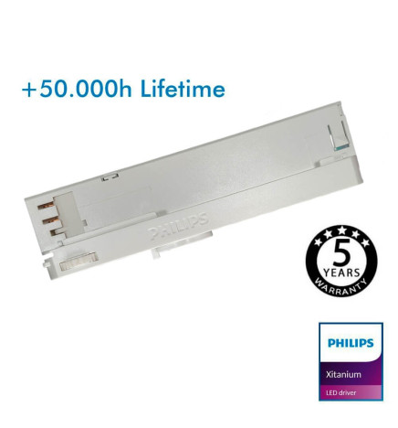 LED-driver - Philips XITANIUM - til trefaset spor XI 36W-42W/a0.9-1.05A 40V DS 3CW 240V - 5 års garanti