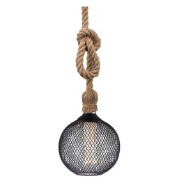 Lampadina LED - Metallo Moderno Nero - 4W - E27 - G125 - Dimmerabile