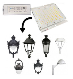 Modulo ottico LED 65W ALTA LUMINOSITÀ Bridgelux  180Lm/W per Apparecchio LED Urbano