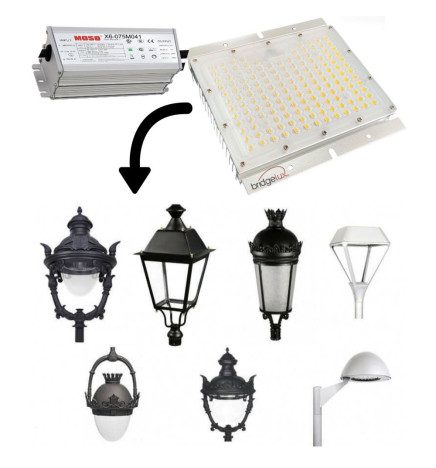 Module Optique LED - 65W - MOSO - Dimmable Programmable - HAUTE LUMINOSITE 180Lm/W - Bridgelux