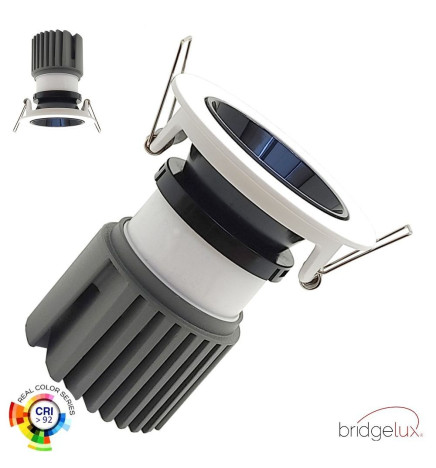 LED Downlight -15W - Justerbar - VIT - SVART -CRI+92 - UGR13