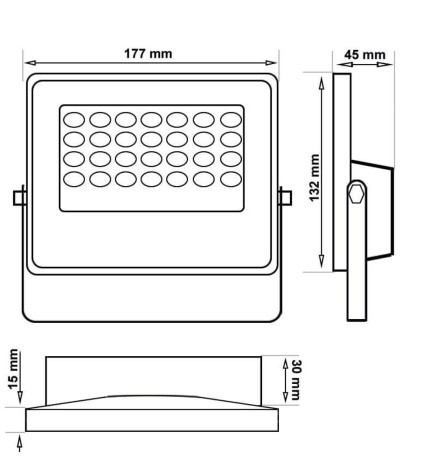 Foco Proyector Exterior SOLAR LED 100W AVANT LUMILEDS - 5700K