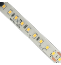 Tira LED 220V | 120xLED/m | 20m | SMD2835 | 1540Lm/M | 14W/M | IP67 | Corte cada 10cm