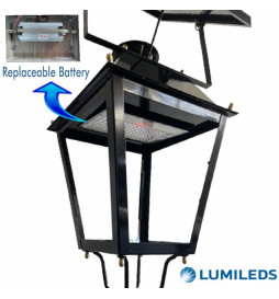 Apparecchio  Solare LED - Villa - 300W  Chip LUMILEDS  - Acciaio