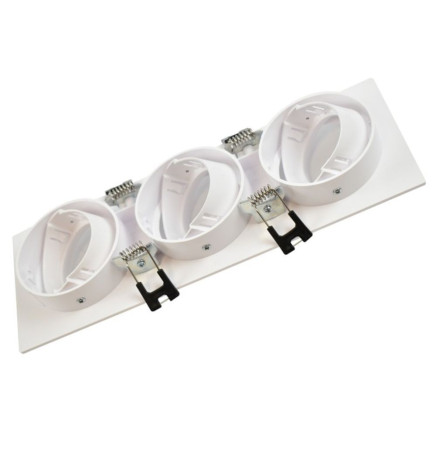 Aro Marco BLANCO - TRIPLE -  orientable para GU10