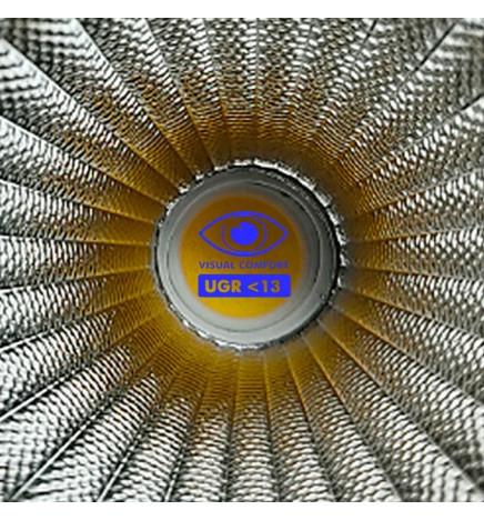 LED Downlight 45W - Justerbar -  SVART - Tredobbelt - CRI+92 - UGR13