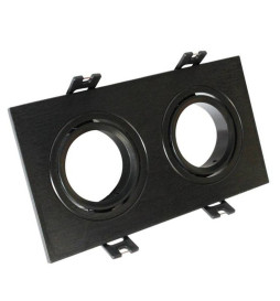 Weißer Ringrahmen - DOPPEL - einstellbar für GU10