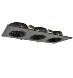 Anneau Cadre BLANC - TRIPLE - orientable pour GU10