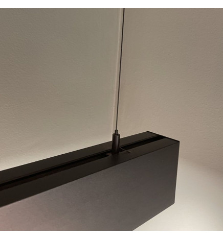 Linjär lampa LED RGB+WITE  - hängande - MÜNCHEN SLIM SVART - 0,5 m - 1m - 1,5m - 2m - IP54