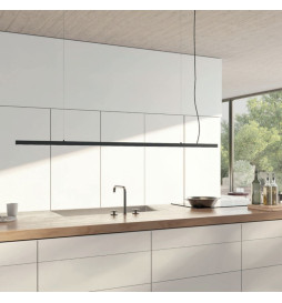 LED 56W Lineær - 2 meter - Sort - Lysskinne + POSTDAM Pendel - UGR17
