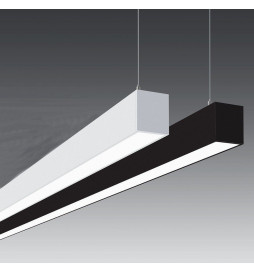 LED 56W Lineær - 2 meter - Svart - Strimmellys + POSTDAM Hengelampe - UGR17