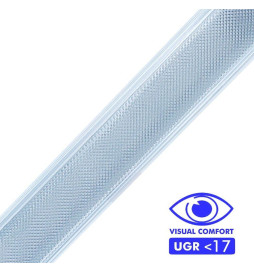 LED 72W Linear - 2 metros - Preto - Regua + Pendente POSTDAM - UGR17