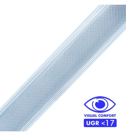 LED 56W Linear - 2 Meter - Schwarz - Lichtleiste + POSTDAM Hängelampe - UGR17