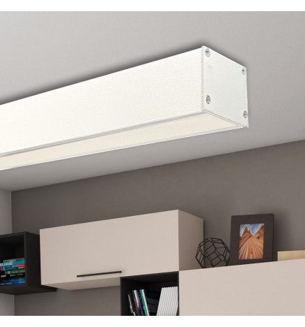 LED 56W Lineaarinen - 2 metriä - Musta - Valonauha + POSTDAM Riippuvalaisin - UGR17