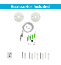 LED 56W Lineær - 2 meter - Sort - Lysskinne + POSTDAM Pendel - UGR17