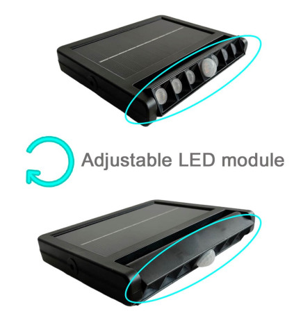 Faretto solare a LED orientabile - 5W - Sensore di movimento - 4000K