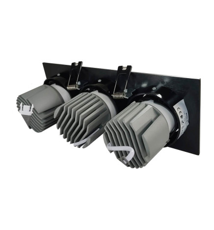 Downlight LED 45W - Direccionable  - NEGRO - Triple - CRI+92 - UGR13