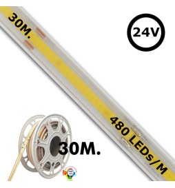 Fita LED COB 24V | 480 LED/m | 30m | FLIP CHIP | 1200Lm |12W/M | CRI90 | IP20