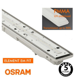 Vattentät integrerad LED-armatur -PIR RÖRELSESENSOR - 35W-30W-25W-20W -  OSRAM Driver - 120cm