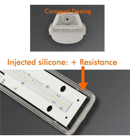 Vandtæt integreret LED-armatur - PIR BEVÆGELSESSENSOR - 35W-30W-25W-20W -  OSRAM Driver - 120cm