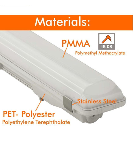 Regleta Estanca LED integrado - SENSOR MOVIMIENTO PIR - 35W-30W-25W-20W -  OSRAM Driver - 120cm