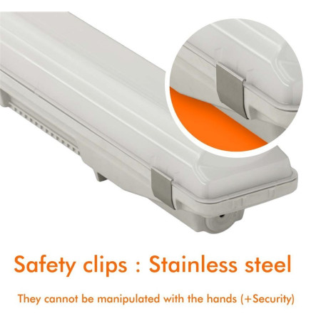 Plafoniera LED Stagna - SENSORI MOVIMENTO PIR - 44W-38W-32W-25W -  OSRAM Driver - 150cm