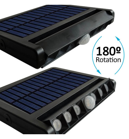 Solar LED-spotlight - justerbar - 5W - Bevægelsessensor - 4000K