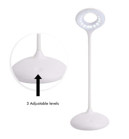 LED desk lamp - 9W - ALESUND - White Flexo - CCT- Lithium Battery - Dimmable