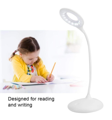 LED-Schreibtischlampe - 9W - ALESUND - Weißer Flexo - CCT Lithium-Batterie - Dimmbar