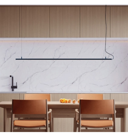Linear Lamp Pendant - MILANO SLIM BLACK - 0.5m - 1m - 1.5m - 2m - IP54