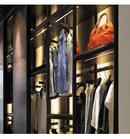 Réglette linéaire LED - NEW YORK ARGENT - 0,5m - 1m - 1,5m - 2m - IP54