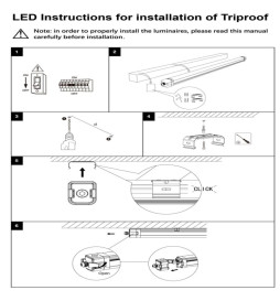Plafoniera CCT LED Stagna 55WPhilips Driver - LUMINAIRE - 3CCT - 150cm