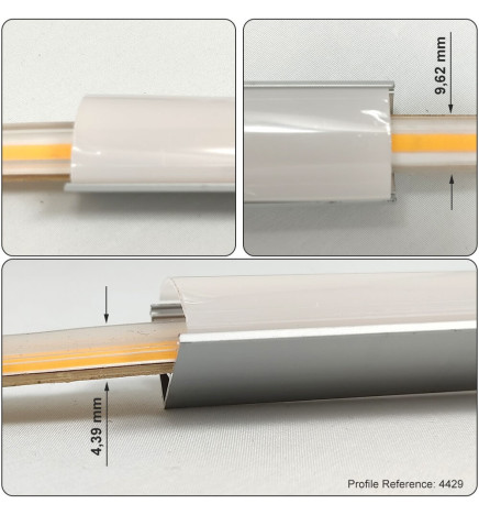 Striscia LED COB 220V | TAGLIO PERSONALIZZATO | 840 LED/m | 50m | FLIP CHIP | 1500Lm | 16W/M | CRI90 | IP67| Taglia 10 cm