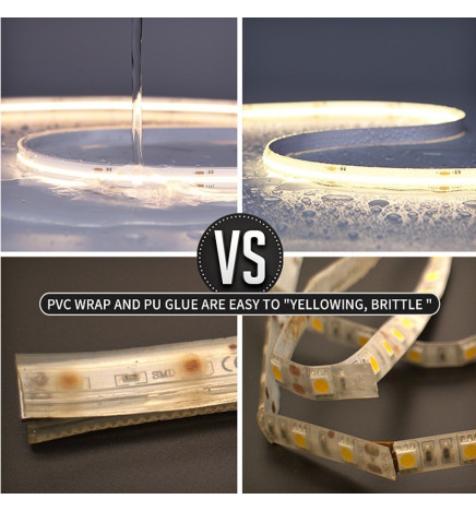 LED-Strip COB 220V | CUT TO MÅLING | 840 LED/m | 50m | FLIP CHIP | 1500Lm | 16W/M | CRI90 | IP67 | Skær 10 cm