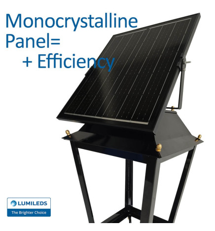 Solcelle-LED-lysstolpe - Villa - 300W  Chip LUMILEDS - Stål