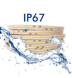 Fita LED COB 220V | 320 LED/m | 20m | FLIP CHIP | 1200Lm |12W/M | CRI92 | IP67 | Corte a cada 25cm