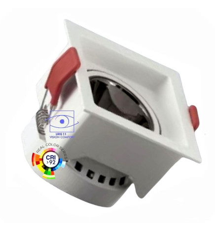 Empotrable LED 12W Cuadrado Blanco Bridgelux Chip - UGR11- CCT- CRI +92