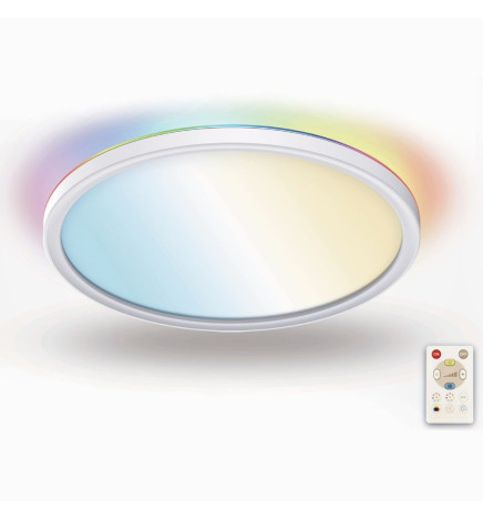 LED Taklampe Overflate 18W RGB+CCT - Control Remoto - Chip Lumileds