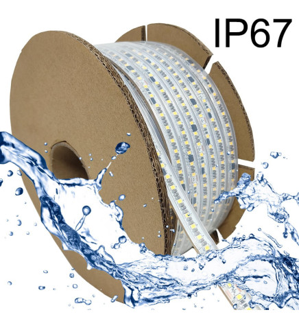 LED-strip 220V FOTOGRAFI VIDEO | CUT TO MÄTNING | 120 LED/m | 50m | SMD2835 | 1800Lm/W | 14W/M  | IP67 | Skär var 10cm