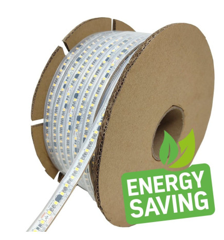 LED-Strip 220V FOTOGRAFI VIDEO | CUT TO MÅLING | 120 LED/m | 50m | SMD2835 | 1800Lm/W | 14W/M | IP67 | Skær hver 10cm