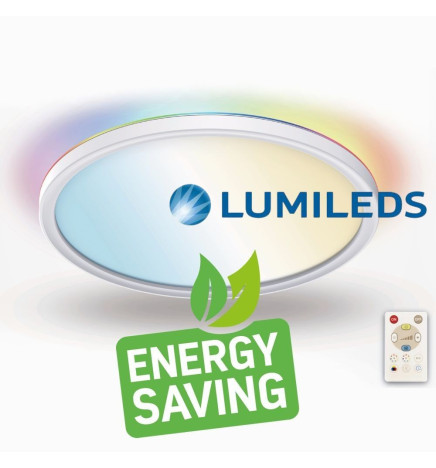 LED Taklampe Overflate 18W RGB+CCT - Control Remoto - Chip Lumileds