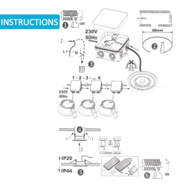 Downlight LED 6W RGB+CCT - Control Remoto - Chip Lumileds