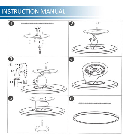 LED Surface mounted ceiling light 20W - 4000K - Lumileds Chip