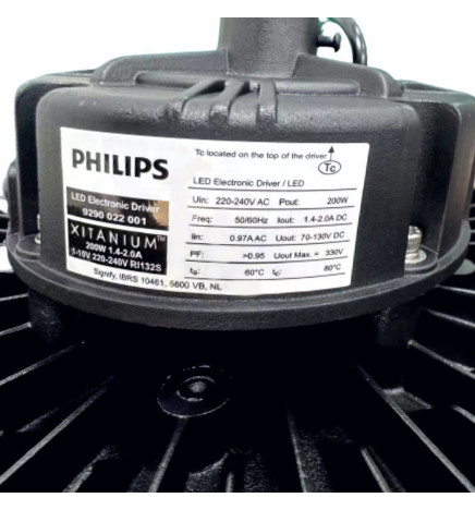 Campânula LED 200W  -170Lm/W-  UFO NEW ITALY PHILIPS XITANIUM - 1-10V DIM