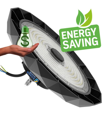 200W-150W -100W  High Bay LED UFO DIAMOND  SOSEN Driver - Dimmable 1-10V - 170lm/w - IP65