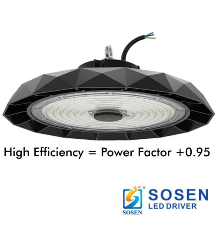High Bay UFO DIAMOND 200W-150W -100W  SOSEN Driver - Dæmpbar 1-10V - 170lm/w - IP65